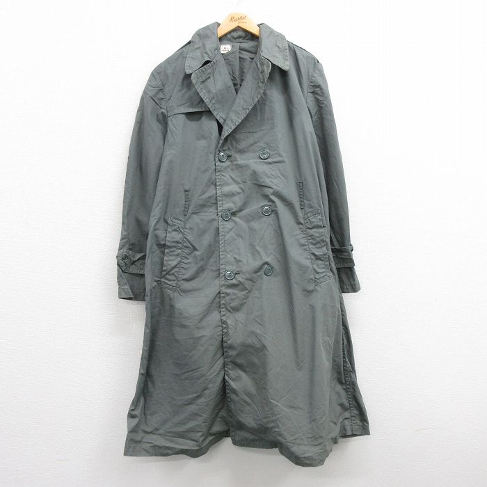 【商品番号】 ormi24092217 【商品名】 XL & starf;古着 長袖 ビンテージ ミリタリー トレンチ レイン コート メンズ 60年代 60s アーミー ARMY ロング丈 