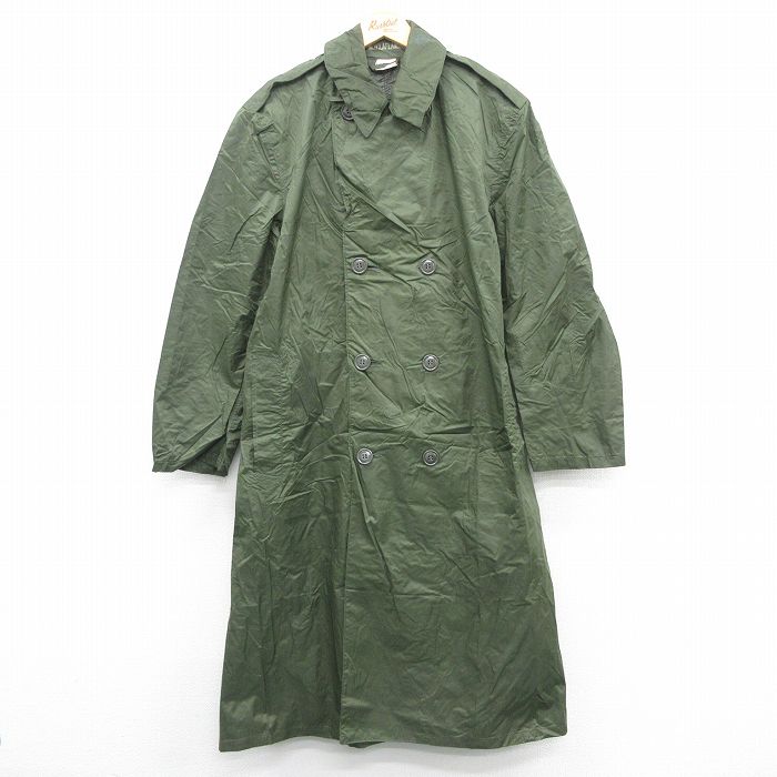 【商品番号】 ormi24121253 【商品名】 S & starf;古着 長袖 ビンテージ ミリタリー レイン コート メンズ 60年代 60s ロング丈 緑 【メンズ参考サイズ】 S 【