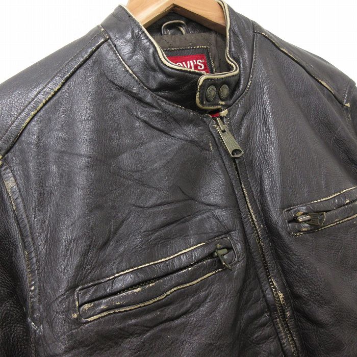 古着通販 M☆古着 リーバイス Levis 長袖 レザー ジャケット