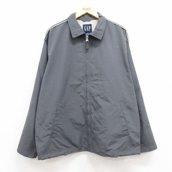 【商品番号】 ouny25033056 【商品名】 XL & starf;古着 ギャップ GAP 長袖 ナイロン ジャケット メンズ 00年代 00s グレー 内側メッシュ 【メンズ参考サイズ