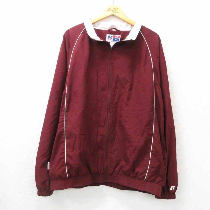 【商品番号】 our24081590 【商品名】 XL & starf;古着 ラッセル 長袖 ジャケット メンズ 大きいサイズ エンジ他 内側メッシュ 【メンズ参考サイズ】 XL 【表記サイズ