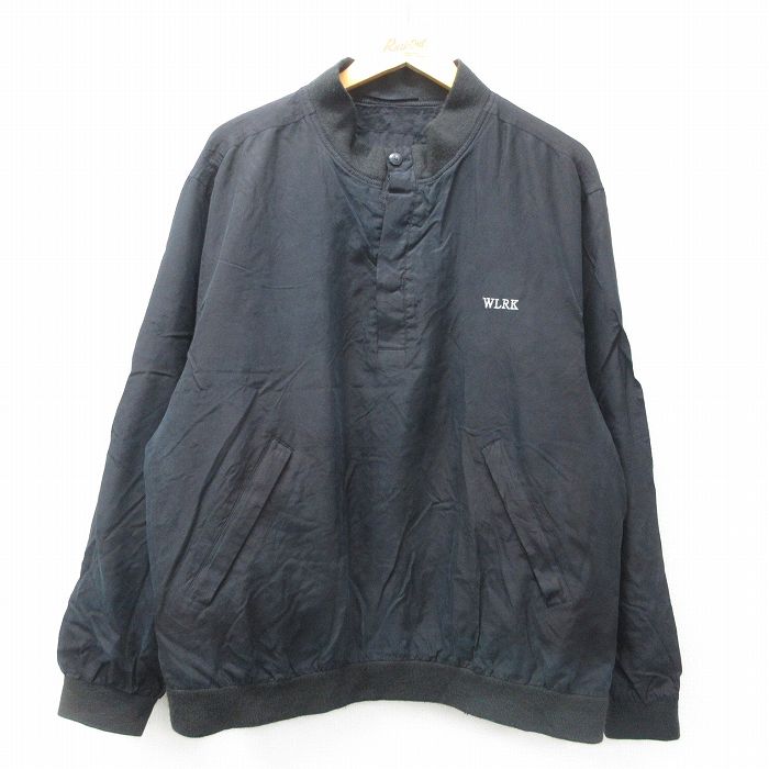 【商品番号】 our24120874 【商品名】 XL & starf;古着 長袖 ジャケット メンズ ゴルフ シルク 大きいサイズ 黒 【メンズ参考サイズ】 XL 【表記サイズ】 なし 【実