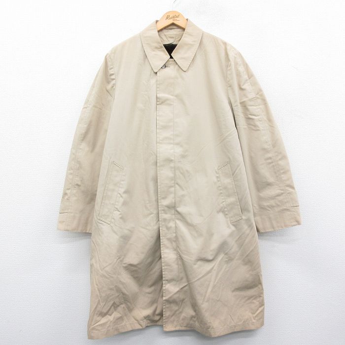 【商品番号】 our24121459 【商品名】 XL & starf;古着 ロンドンフォグ 長袖 ステンカラー コート メンズ 90年代 90s ロング丈 ベージュ 内側ファー 【メンズ参考