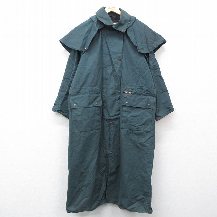 【商品番号】 our25020637 【商品名】 XL & starf;古着 長袖 コート パーカー メンズ 大きいサイズ ロング丈 コットン オーストラリア製 濃緑 【メンズ参考サイズ】 X