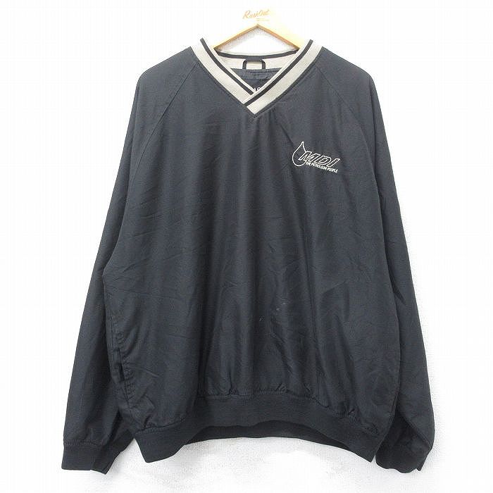 【商品番号】 our25020715 【商品名】 XL & starf;古着 長袖 ジャケット メンズ MDI 大きいサイズ ラグラン Vネック 黒他 【メンズ参考サイズ】 XL 【表記サイズ
