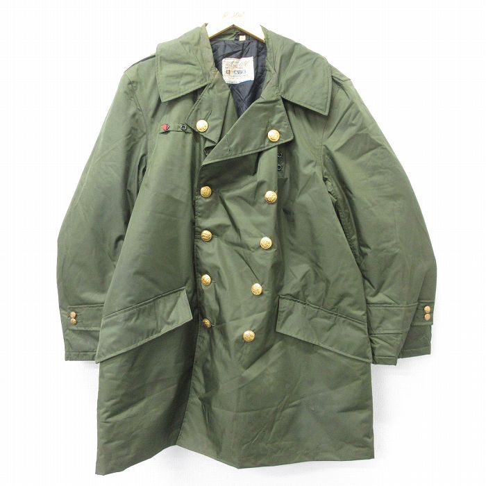 【商品番号】 ouv23100866 【商品名】 XL & starf;古着 長袖 ビンテージ ナイロン ジャケット メンズ 70年代 70s ロング丈 緑 内側キルティング 【メンズ参考サイ