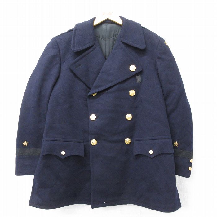 【商品番号】 ouwl23101713 【商品名】 L & starf;古着 長袖 ビンテージ ウール ジャケット メンズ 60年代 60s ロング丈 紺 【メンズ参考サイズ】 L 【表記サイ