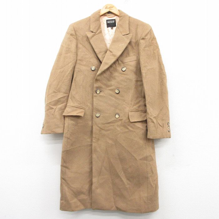 【商品番号】 ouwl25010397 【商品名】 M & starf;古着 長袖 ウール コート メンズ ロング丈 ベージュ 【メンズ参考サイズ】 M 【表記サイズ】 38R 【実寸サイズ】