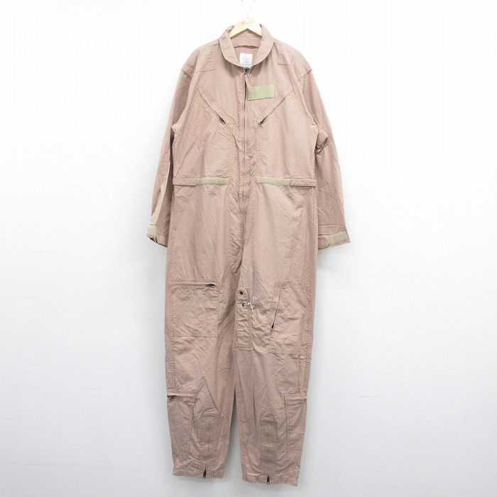 【商品番号】 ova25062043 【商品名】 W49 & starf;古着 長袖 ミリタリー ツナギ メンズ 00年代 00s CWV-27/P 大きいサイズ USA製 ベージュ 【表記サ