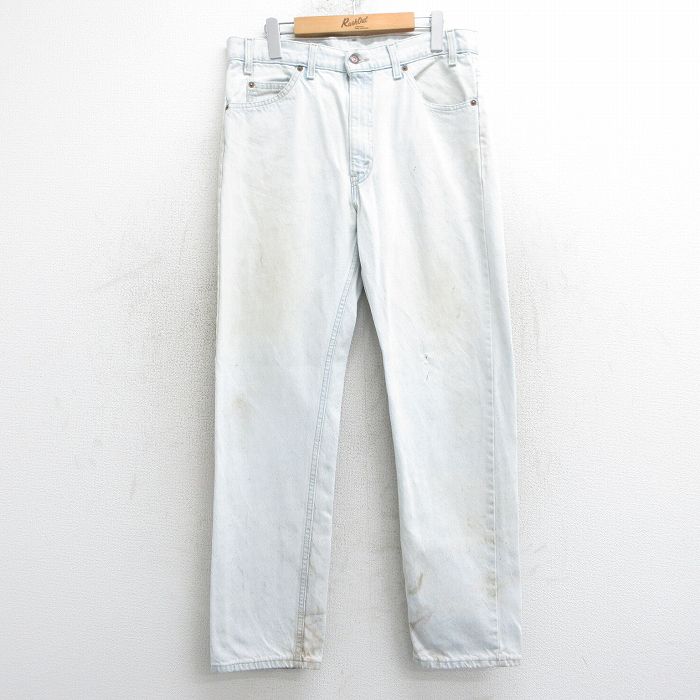【商品番号】 pa50525033599 【商品名】 W34 & starf;古着 ジーンズ Levis リーバイス 505 メンズ 00年代 00s 薄紺 デニム 【表記サイズ】 なし 【実