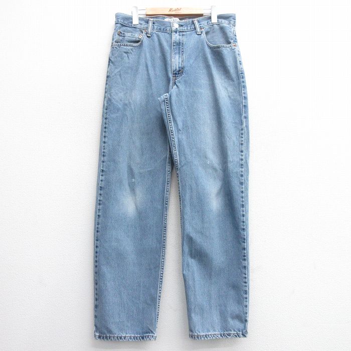 【商品番号】 pa50525041476 【商品名】 W34 & starf;古着 ジーンズ Levis リーバイス 550 メンズ ヒゲ 紺 デニム 【表記サイズ】 W34 L32 【実寸サ
