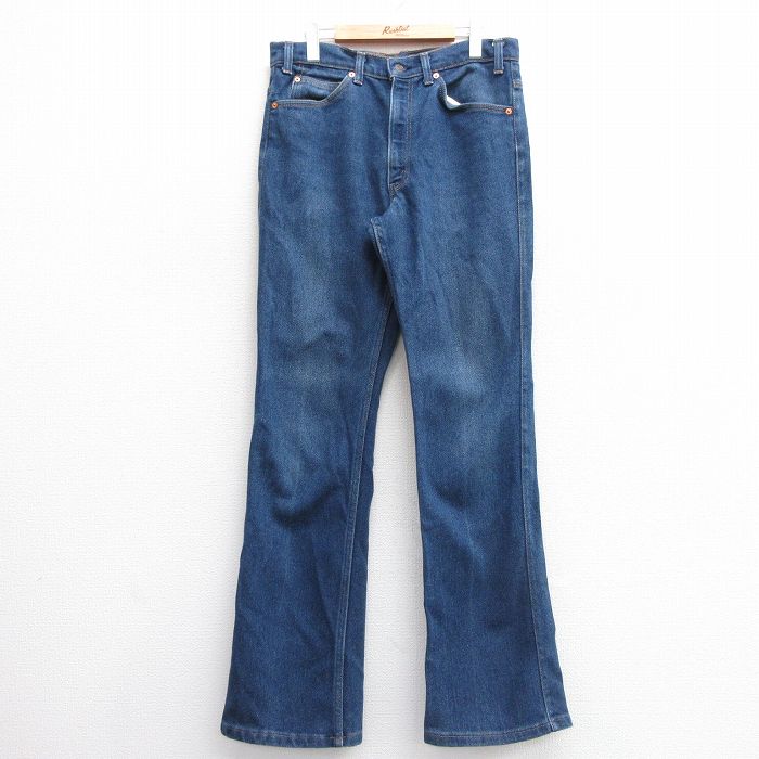 【商品番号】 pa51725013066 【商品名】 W34 & starf;古着 ジーンズ Levis リーバイス 517 メンズ 80年代 80s ブーツカット タロン USA製 紺 デニ