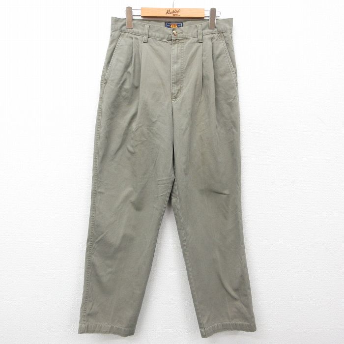 【商品番号】 par25011237 【商品名】 W31 & starf;古着 ルート66 チノ パンツ チノパン メンズ 00年代 00s コトン 薄緑系 【表記サイズ】 W30 L30 【