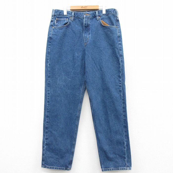 【商品番号】 par25012646 【商品名】 W37 & starf;古着 カーハート ジーンズ メンズ コットン 紺 デニム 【表記サイズ】 W36 L32 【実寸サイズ】 ウエスト（腰