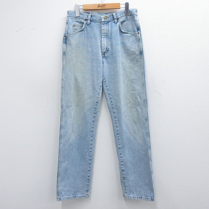 【商品番号】 par25021521 【商品名】 W32 & starf;古着 ラングラー ジーンズ メンズ 00年代 00s 薄紺 デニム 【表記サイズ】 なし 【実寸サイズ】 ウエスト（腰