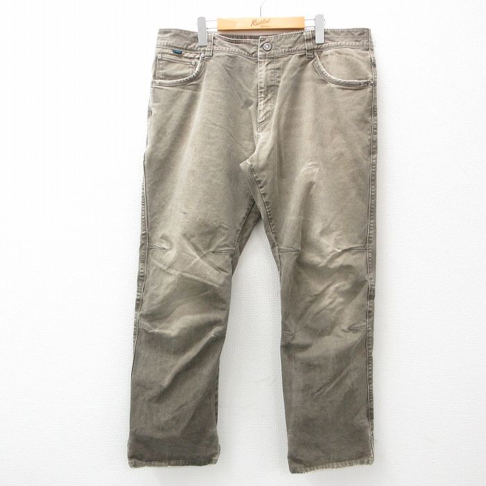 【商品番号】 par25022225 【商品名】 W40 & starf;古着 クール KUHL パンツ メンズ 大きいサイズ 茶系 【表記サイズ】 W38 L32 【実寸サイズ】 ウエスト（
