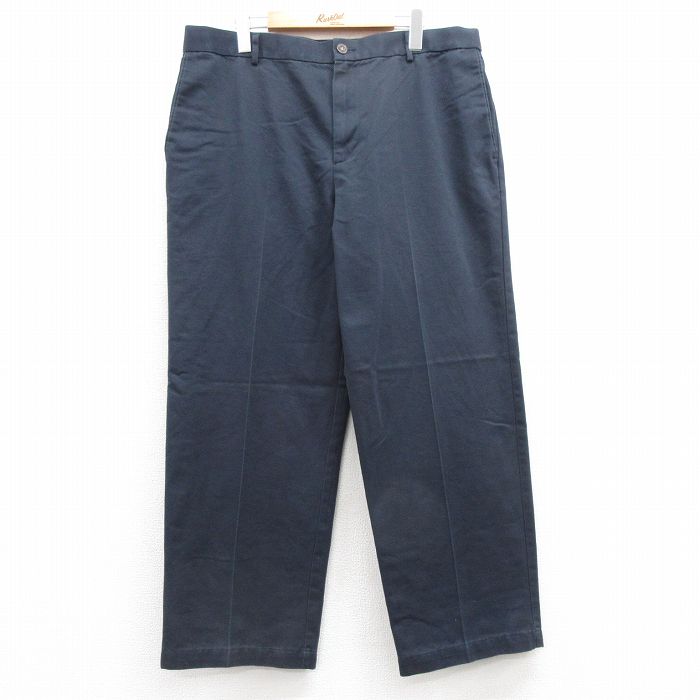 【商品番号】 par25022376 【商品名】 W36 & starf;古着 ドッカーズ パンツ メンズ ワンポイントロゴ 紺 【表記サイズ】 W36 L29 【実寸サイズ】 ウエスト（腰ま