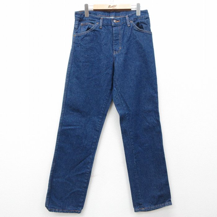 【商品番号】 par25023185 【商品名】 W32 & starf;古着 ディッキーズ ジーンズ メンズ コットン 濃紺 デニム 【表記サイズ】 W30 L32 【実寸サイズ】 ウエスト