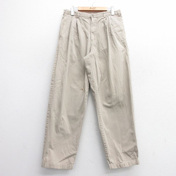 【商品番号】 par25023486 【商品名】 W33 & starf;古着 ギャップ GAP パンツ メンズ 90年代 90s コットン ベージュ 【表記サイズ】 W33 L30 【実寸サ