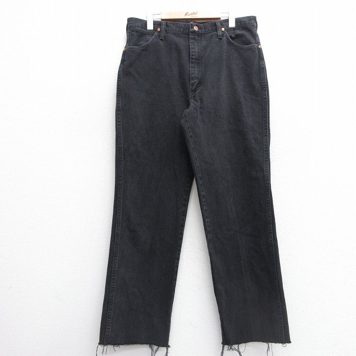 【商品番号】 par25030733 【商品名】 W34 & starf;古着 ラングラー パンツ メンズ 90年代 90s コットン USA製 黒【spe】 【表記サイズ】 W36 L38 