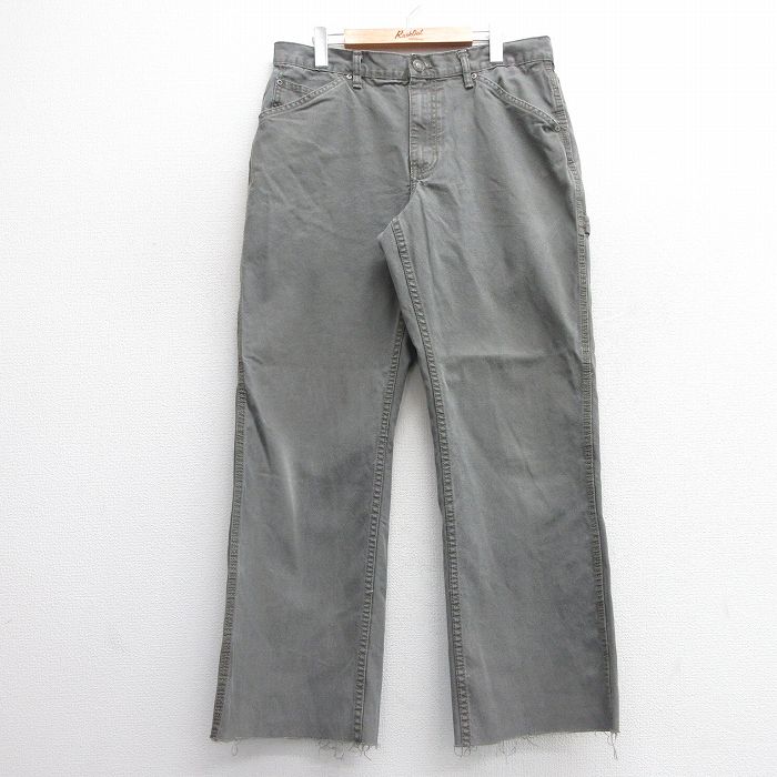 【商品番号】 par25030738 【商品名】 W34 & starf;古着 ペインター パンツ メンズ ダック地 コットン グレー 【表記サイズ】 W34 L34 【実寸サイズ】 ウエスト