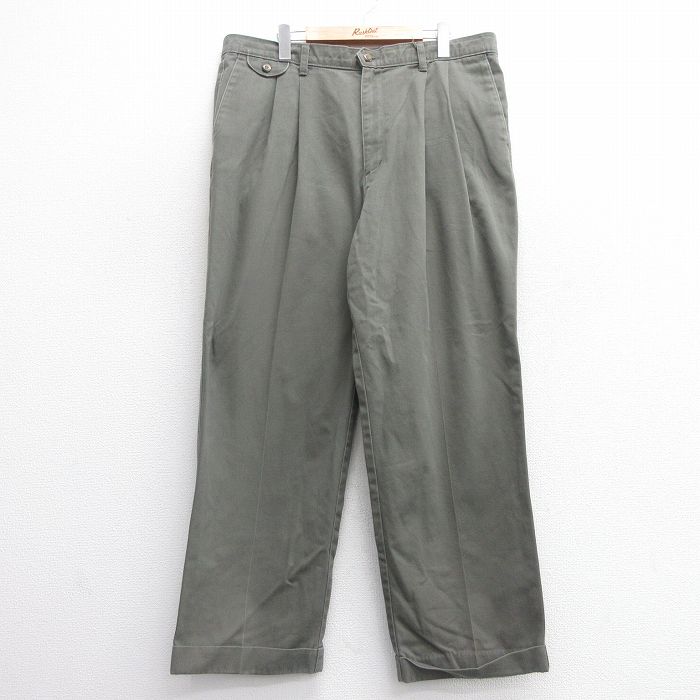 【商品番号】 par25032766 【商品名】 W39 & starf;古着 ドッカーズ パンツ メンズ 00年代 00s コットン 緑系 【表記サイズ】 W38 L29 【実寸サイズ】 ウ