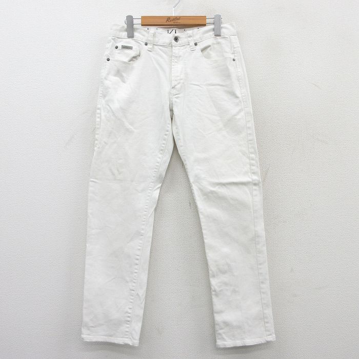 【商品番号】 par25032877 【商品名】 W30 & starf;古着 カルバンクライン ジーンズ メンズ 白 【表記サイズ】 W30 【実寸サイズ】 ウエスト（腰まわり）78cm レ
