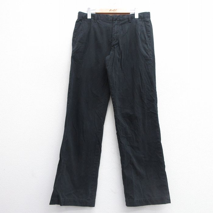 【商品番号】 par25033161 【商品名】 W33 & starf;古着 バナナリパブリック ブランド チノ パンツ チノパン メンズ コットン 黒 【表記サイズ】 W32 L32 【実