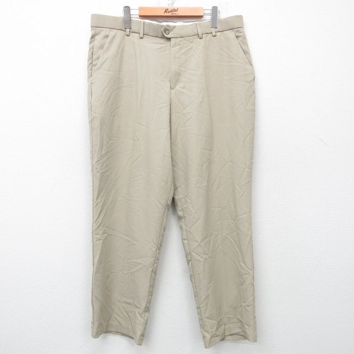 【商品番号】 par25040408 【商品名】 W38 & starf;古着 ドッカーズ スラックス パンツ メンズ ゴルフ 薄ベージュ 【表記サイズ】 W38 L30 【実寸サイズ】 ウエ