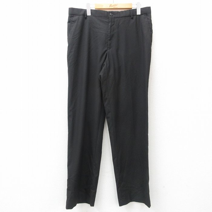 【商品番号】 par25041584 【商品名】 W34 & starf;古着 ペリーエリス スラックス パンツ メンズ 黒 【表記サイズ】 W34 L32 【実寸サイズ】 ウエスト（腰まわり