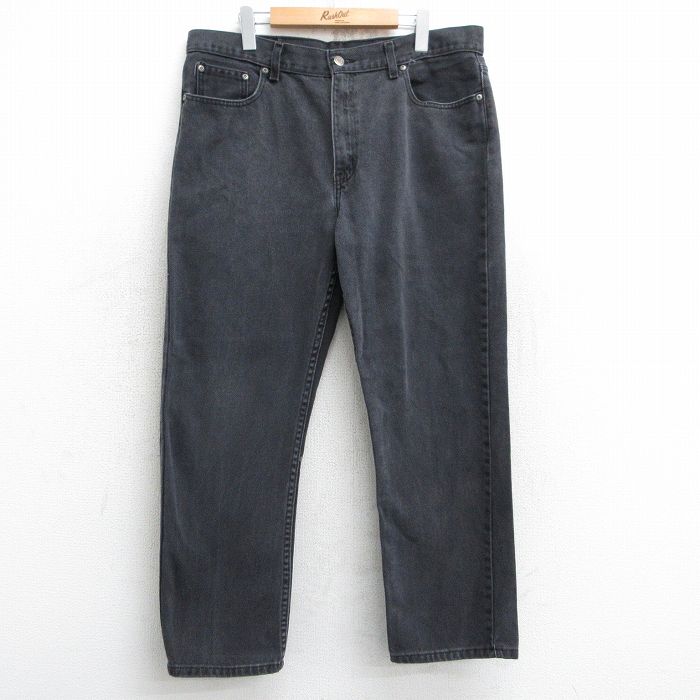 【商品番号】 par25042910 【商品名】 W37 & starf;古着 ジーンズ メンズ コットン 黒 デニム 【表記サイズ】 36×30 【実寸サイズ】 ウエスト（腰まわり）94cm