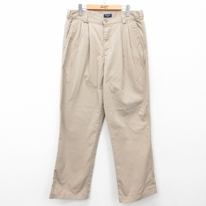 【商品番号】 par25043229 【商品名】 W35 & starf;古着 ドッカーズ パンツ メンズ コットン ベージュ 【表記サイズ】 W36 L32 【実寸サイズ】 ウエスト（腰まわ