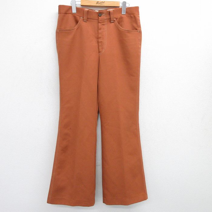 【商品番号】 par25043759 【商品名】 W34 & starf;古着 リーバイス Levis パンツ メンズ 70年代 70s パナテラ ブーツカット フレア 茶系【spe】 【表記