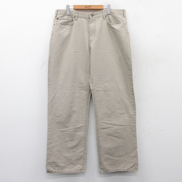 【商品番号】 par25044018 【商品名】 W37 & starf;古着 エディーバウアー パンツ メンズ コットン ベージュ 【表記サイズ】 W38 L32 【実寸サイズ】 ウエスト（