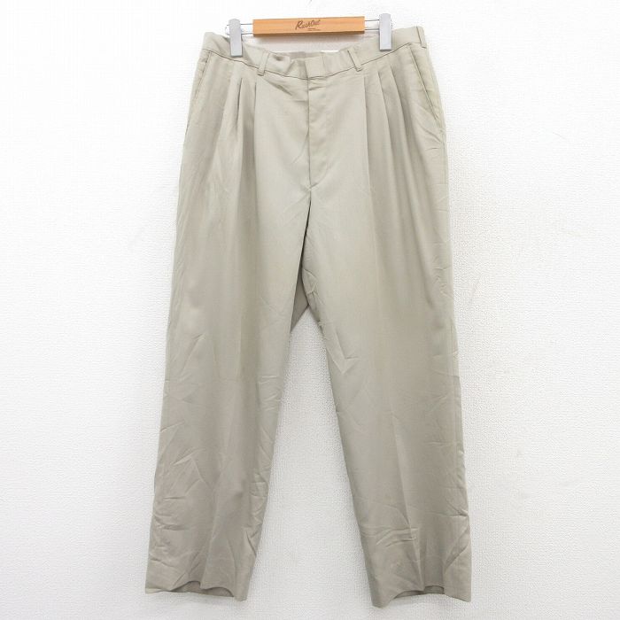 【商品番号】 par25044087 【商品名】 W33 & starf;古着 HAGGAR スラックス パンツ メンズ 90年代 90s ウール USA製 薄ベージュ 【表記サイズ】 33×