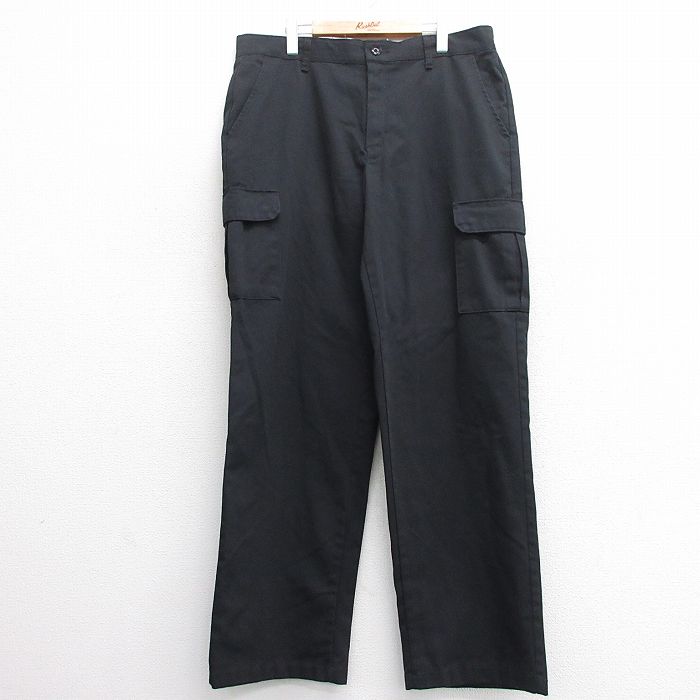 【商品番号】 par25044288 【商品名】 W38 & starf;古着 レッドキャップ ワーク カーゴ パンツ メンズ 黒 【表記サイズ】 W38 【実寸サイズ】 ウエスト（腰まわり）