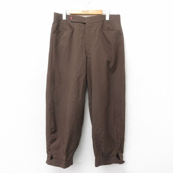【商品番号】 par25044348 【商品名】 W34 & starf;古着 パンツ メンズ 80年代 80s タロン こげ茶 【表記サイズ】 なし 【実寸サイズ】 ウエスト（腰まわり）86