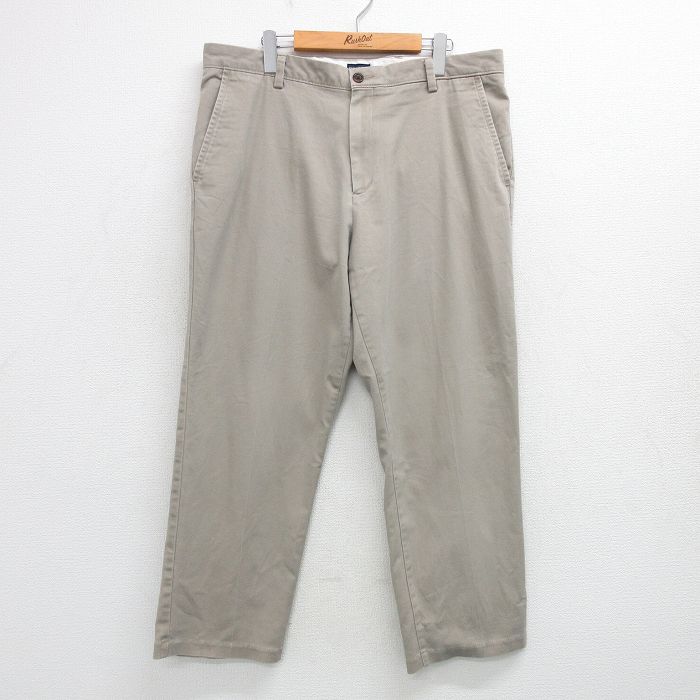 【商品番号】 par25050526 【商品名】 W37 & starf;古着 ドッカーズ パンツ メンズ ワンポイントロゴ 薄ベージュ 【表記サイズ】 W36 L30 【実寸サイズ】 ウエス