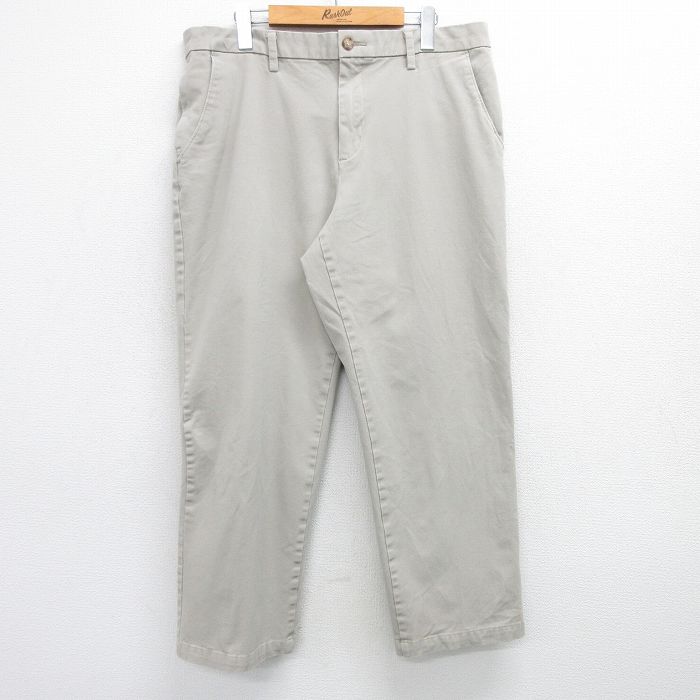 【商品番号】 par25050791 【商品名】 W36 & starf;古着 ドッカーズ パンツ メンズ ワンポイントロゴ 薄ベージュ 【表記サイズ】 W36 L30 【実寸サイズ】 ウエス