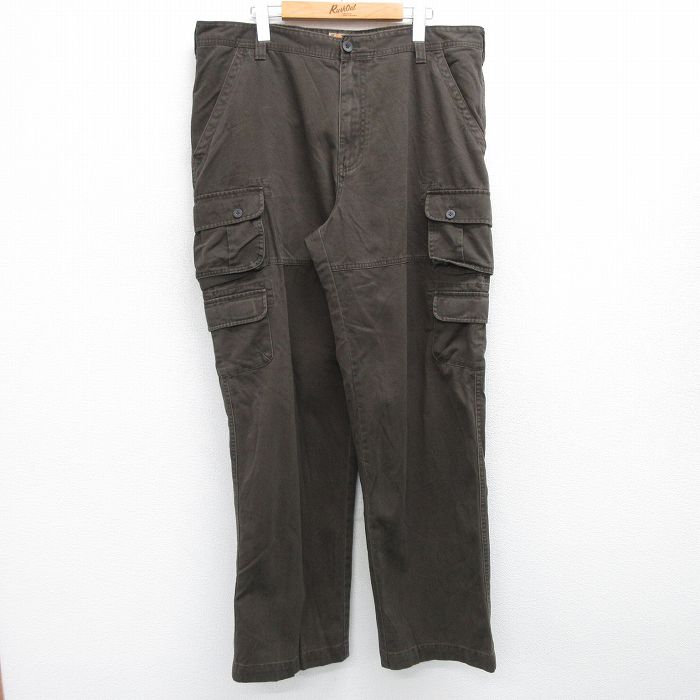 【商品番号】 par25050795 【商品名】 W38 & starf;古着 カーゴ パンツ メンズ コットン タロン 茶 【表記サイズ】 W38 L32 【実寸サイズ】 ウエスト（腰まわり