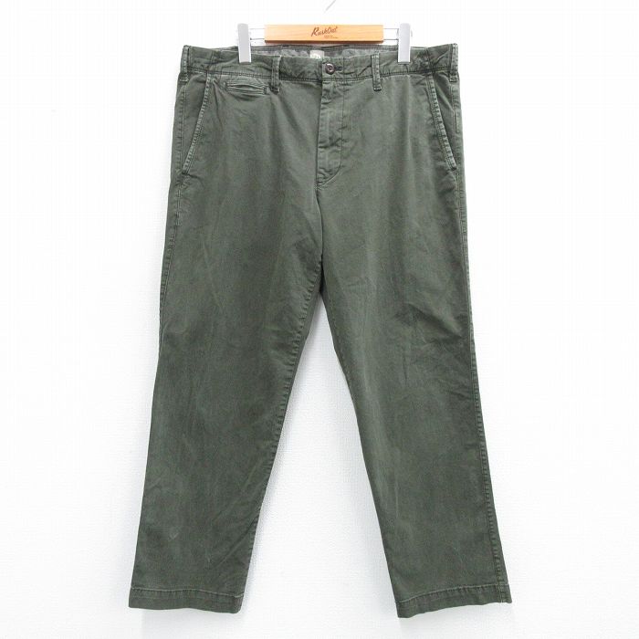 【商品番号】 par25052923 【商品名】 W38 & starf;古着 ギャップ GAP パンツ メンズ 濃緑系 【表記サイズ】 36×30 【実寸サイズ】 ウエスト（腰まわり）96c