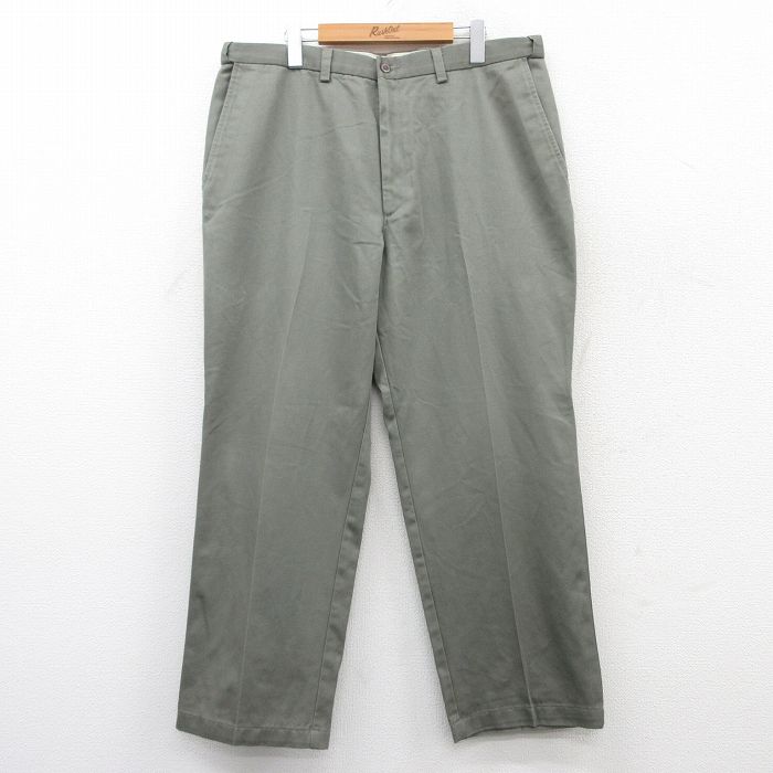 【商品番号】 par25053088 【商品名】 W37 & starf;古着 HAGGAR パンツ メンズ コットン 緑系 【表記サイズ】 W38 L29 【実寸サイズ】 ウエスト（腰まわり