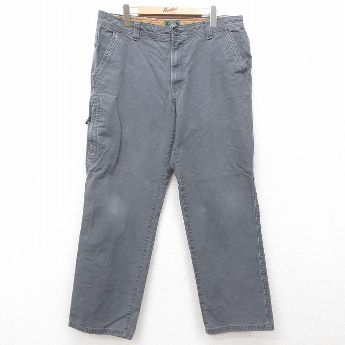 【商品番号】 par25053106 【商品名】 W36 & starf;古着 G.HBASS パンツ メンズ ダック地 グレー 【表記サイズ】 W36 L30 【実寸サイズ】 ウエスト（腰ま