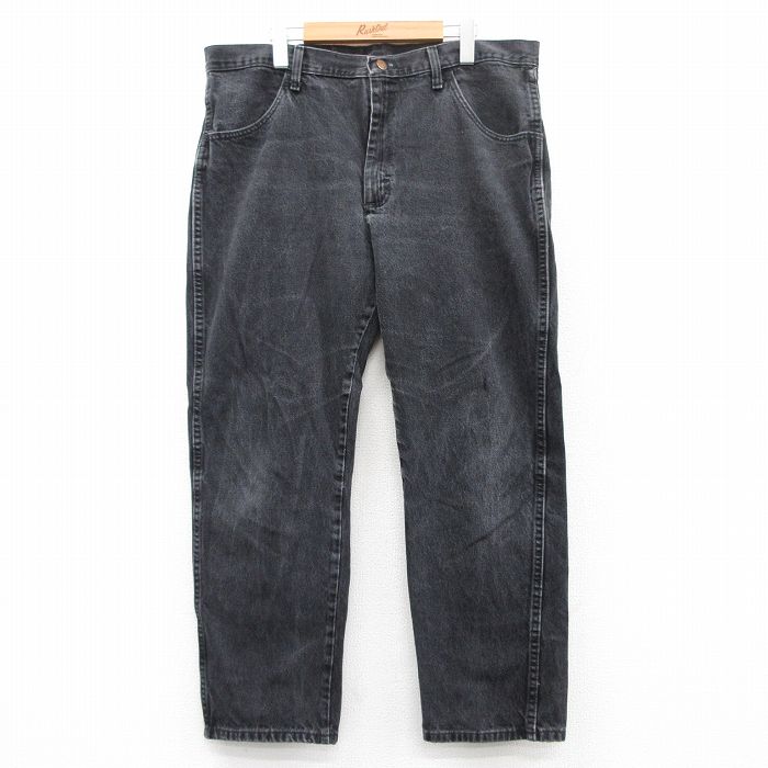 【商品番号】 par25053174 【商品名】 W38 & starf;古着 ラスラー ジーンズ メンズ ヒゲ コットン 黒 デニム 【表記サイズ】 W38 L29 【実寸サイズ】 ウエスト