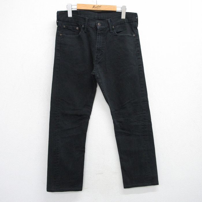 【商品番号】 par25053523 【商品名】 W34 & starf;古着 リーバイス Levis 513 ジーンズ メンズ 黒 デニム 【表記サイズ】 W31 L30 【実寸サイズ】 ウ