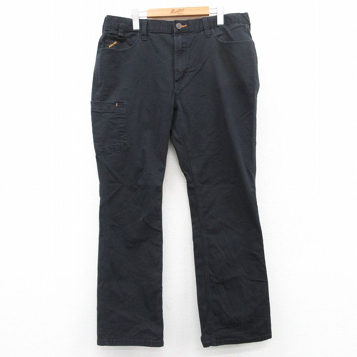 【商品番号】 par25054321 【商品名】 W38 & starf;古着 パンツ メンズ ARIAT ダック地 黒 【表記サイズ】 W36 L32 【実寸サイズ】 ウエスト（腰まわり）9