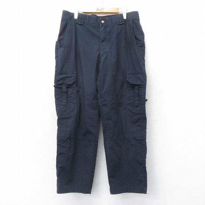 【商品番号】 par25064114 【商品名】 W36 & starf;古着 5.11 タクティカル カーゴ パンツ メンズ リップストップ ダブルニー 黒 【表記サイズ】 W36 L30 