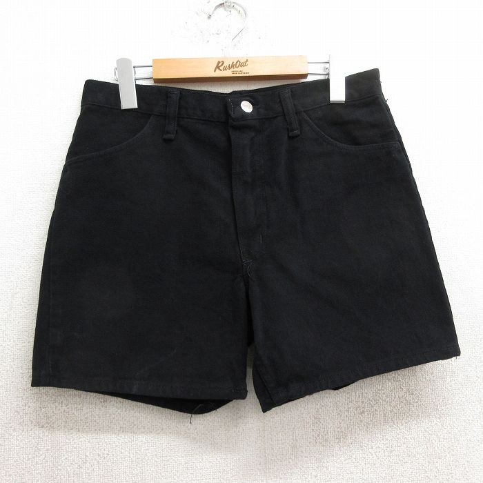 【商品番号】 pas24033541 【商品名】 W31 & starf;古着 マーベリック ショート パンツ ショーツ メンズ 80年代 80s 黒 【表記サイズ】 なし 【実寸サイズ】 ウ