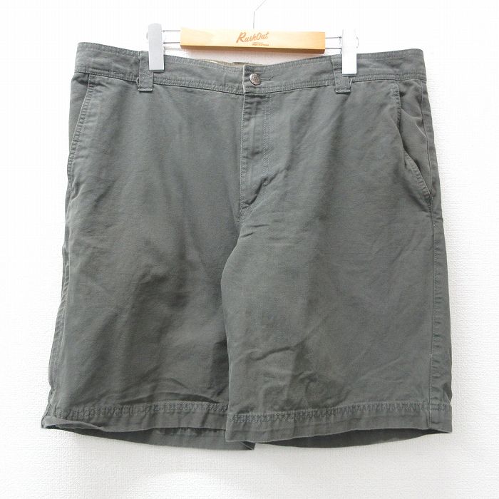 【商品番号】 pas24041974 【商品名】 W38 & starf;古着 コロンビア ショート パンツ ショーツ メンズ ダック地 コットン 濃緑系 【表記サイズ】 W38 【実寸サイズ