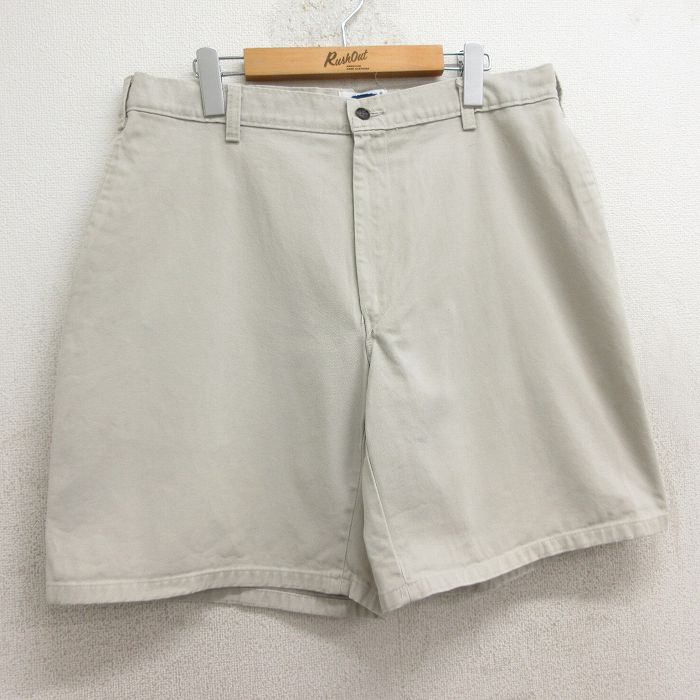 【商品番号】 pas24060735 【商品名】 W36 & starf;古着 ショート パンツ ショーツ メンズ 90年代 90s 薄ベージュ 【表記サイズ】 W34 【実寸サイズ】 ウエス